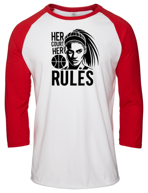 Her Court Her Rules She Got Game Unisex Premium Three-Quarter Raglan T-Shirt | Swagsta