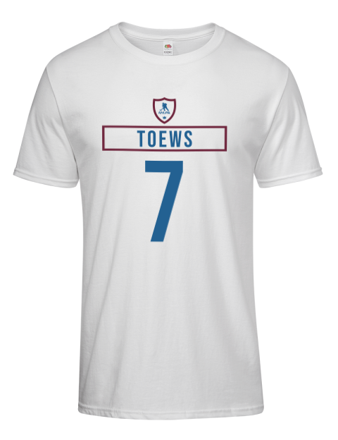 Home Jersey Devon Toews Men's Premium T-Shirt | Swagsta