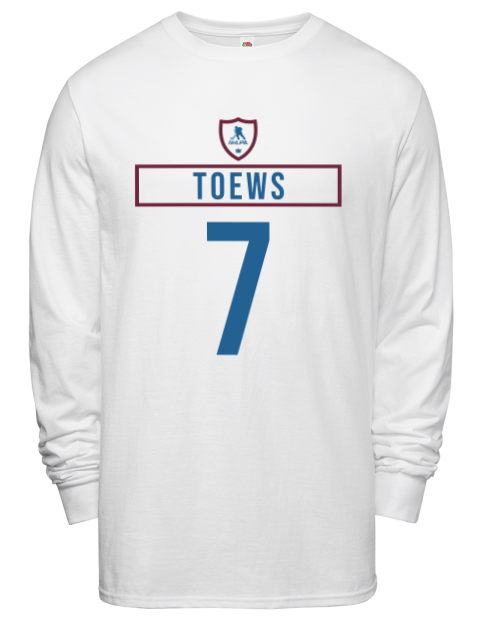 Home Jersey Devon Toews Men's Long-Sleeve T-Shirt | Swagsta