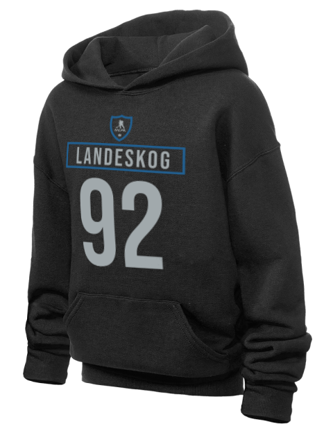 Away Jersey Gabriel Landeskog Youth Hooded Sweatshirt | Swagsta