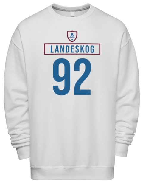 Home Jersey Gabriel Landeskog Premium Unisex Crewneck Sweatshirt | Swagsta