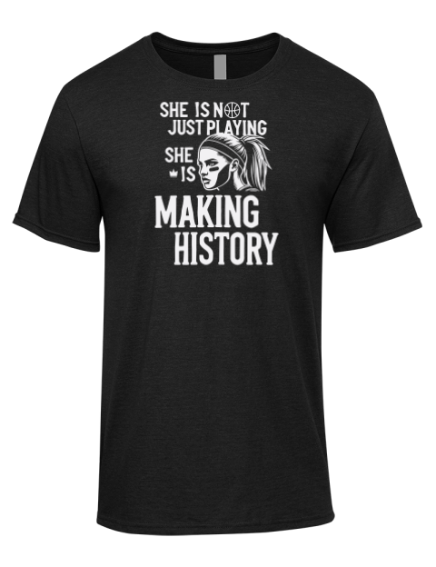 Making History She Got Game Premium Ring-Spun Cotton Unisex T-Shirt | Swagsta
