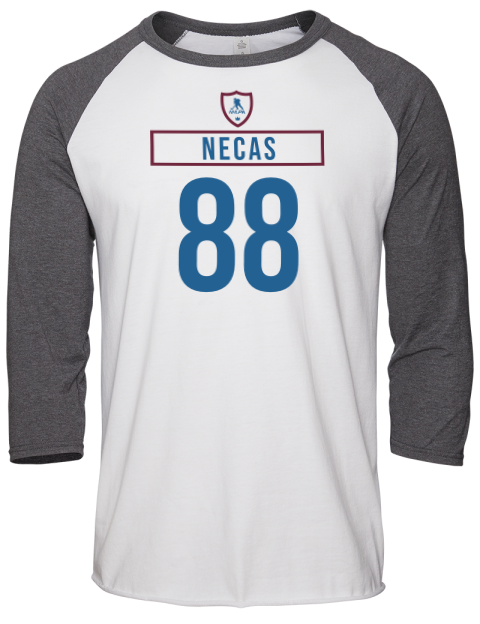 Home Jersey Martin Necas Unisex Premium Three-Quarter Raglan T-Shirt | Swagsta