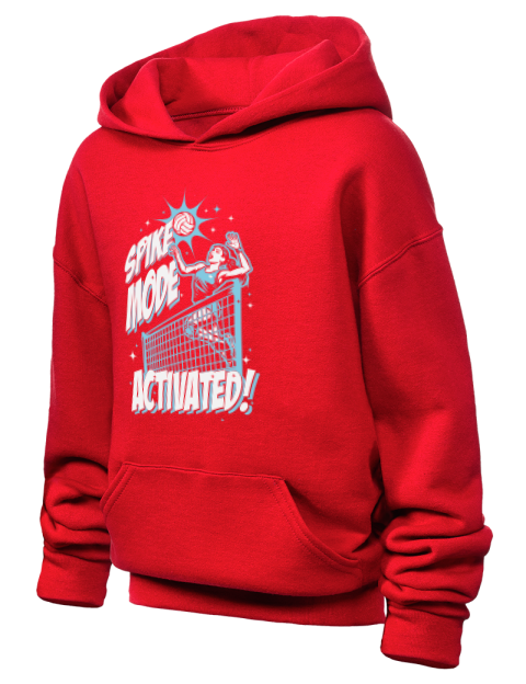 Spike Mode Activated She Got Game Youth Hooded Sweatshirt | Swagsta