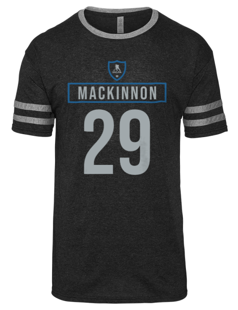 Away Jersey Nathan Mackinnon Men's Tri-Blend T-Shirt | Swagsta