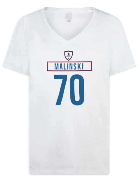 Home Jersey Sam Malinski Premium Ladies V-Neck T-Shirt | Swagsta