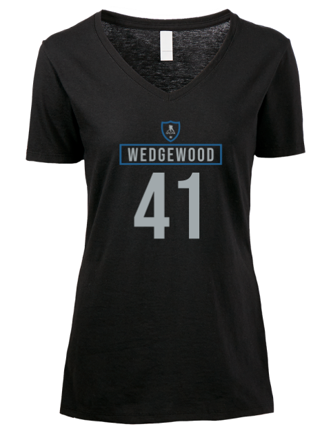 Away Jersey Scott Wedgewood Premium Ladies V-Neck T-Shirt | Swagsta