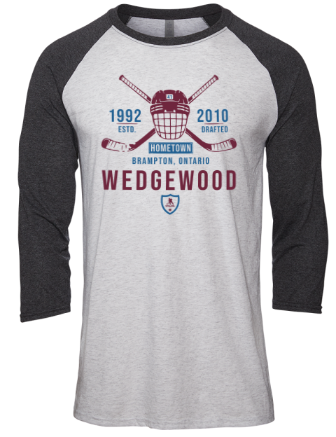 Classic Heritage Scott Wedgewood Unisex Premium Three-Quarter Raglan T-Shirt | Swagsta