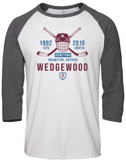 Classic Heritage Scott Wedgewood Unisex Premium Three-Quarter Raglan T-Shirt | Swagsta