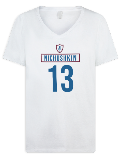 Home Jersey Valeri Nichushkin Premium Ladies V-Neck T-Shirt | Swagsta