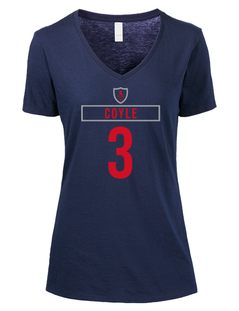 Away Jersey Charlie Coyle Premium Ladies V-Neck T-Shirt | Swagsta