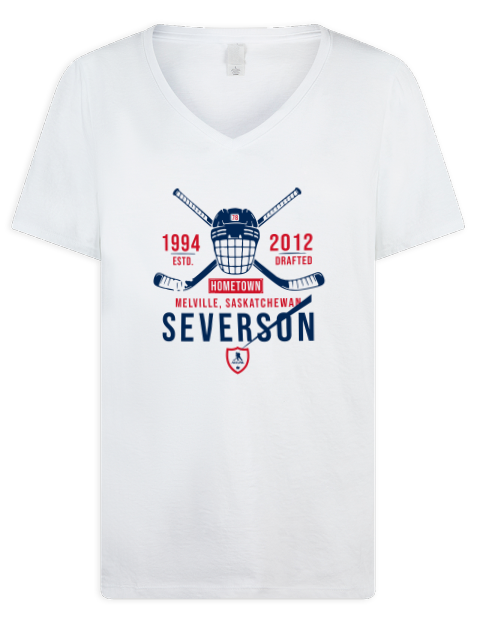 Classic Heritage Damon Severson Premium Ladies V-Neck T-Shirt | Swagsta