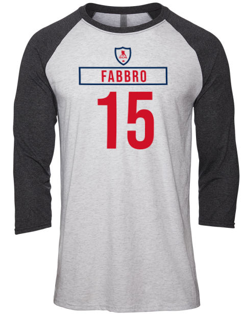 Home Jersey Dante Fabbro Unisex Premium Three-Quarter Raglan T-Shirt | Swagsta