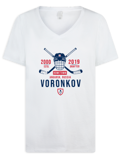 Classic Heritage Dmitri Voronkov Premium Ladies V-Neck T-Shirt | Swagsta