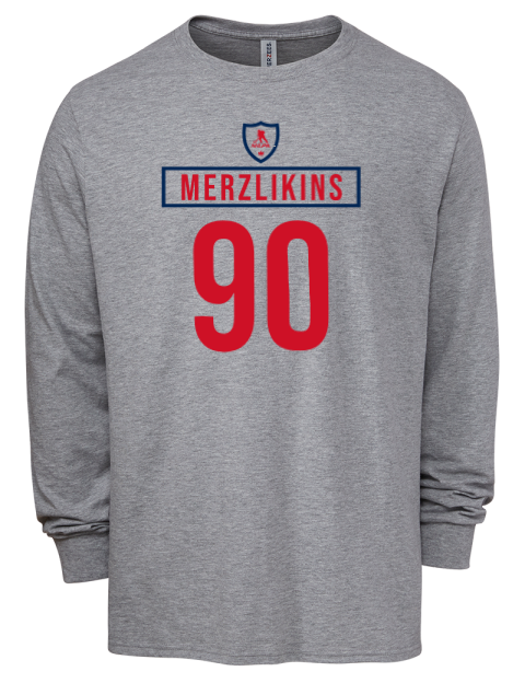 Home Jersey Elvis Merzlikins Men's Premium Blend Long Sleeve-T-Shirt | Swagsta