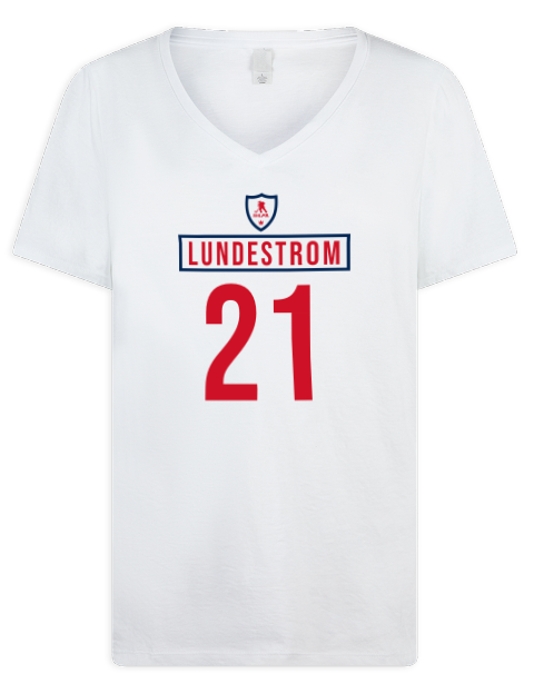 Home Jersey Isac Lundestrom Premium Ladies V-Neck T-Shirt | Swagsta