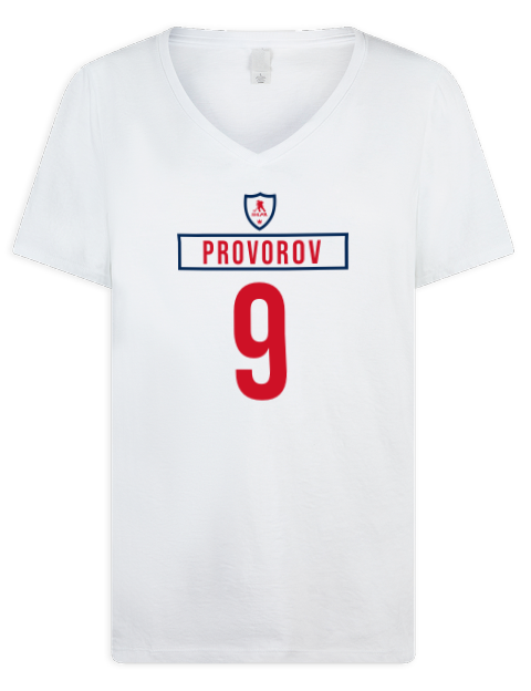 Home Jersey Ivan Provorov Premium Ladies V-Neck T-Shirt | Swagsta
