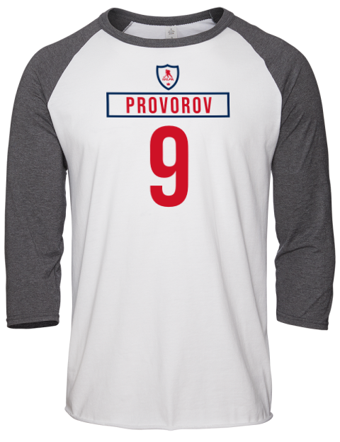 Home Jersey Ivan Provorov Unisex Premium Three-Quarter Raglan T-Shirt | Swagsta