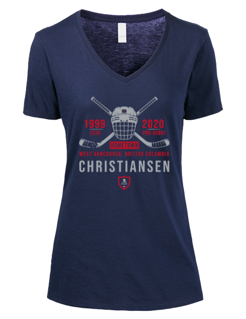 Heritage Jacob Christiansen Premium Ladies V-Neck T-Shirt | Swagsta