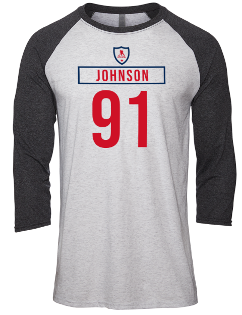 Home Jersey Kent Johnson Unisex Premium Three-Quarter Raglan T-Shirt | Swagsta