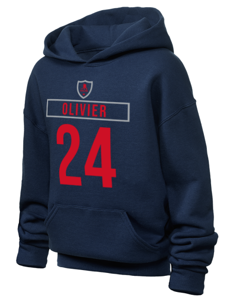 Away Jersey Mathieu Olivier Youth Hooded Sweatshirt | Swagsta