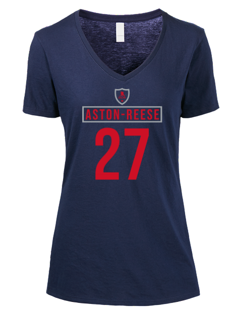 Away Jersey Zachary Aston Reese Premium Ladies V-Neck T-Shirt | Swagsta
