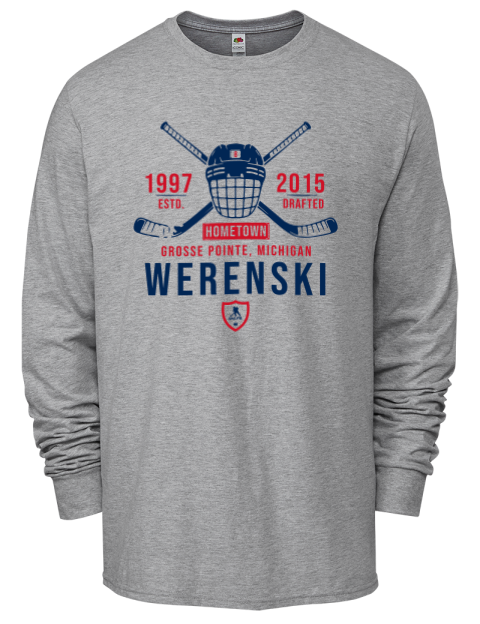Classic Heritage Zachary Werenski Men's Long-Sleeve T-Shirt | Swagsta