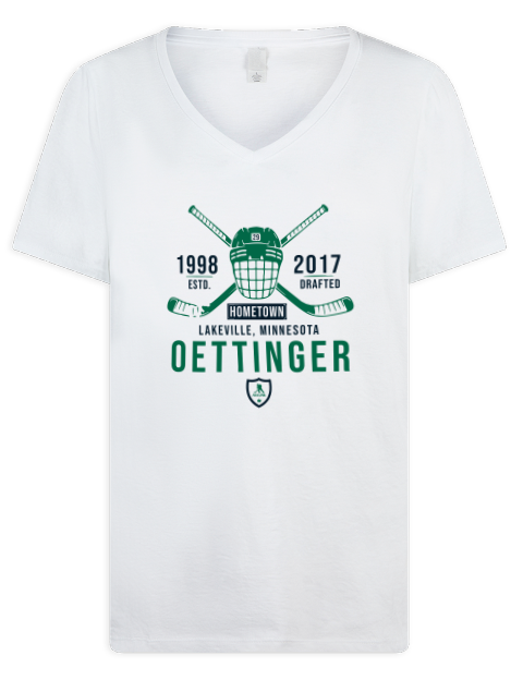 Classic Heritage Jake Oettinger Premium Ladies V-Neck T-Shirt | Swagsta