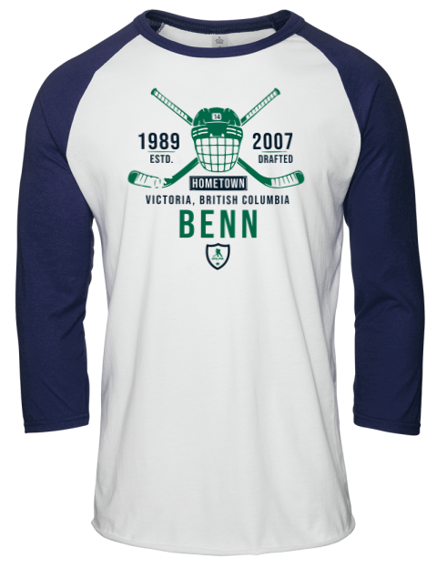 Classic Heritage Jamie Benn Unisex Premium Three-Quarter Raglan T-Shirt | Swagsta