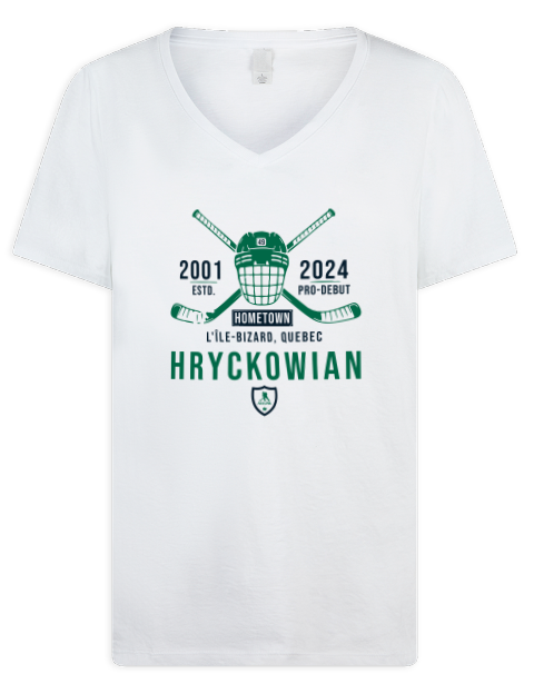 Classic Heritage Justin Hryckowian Premium Ladies V-Neck T-Shirt | Swagsta