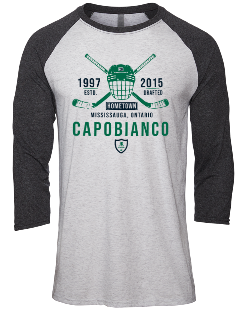 Classic Heritage Kyle Capobianco Unisex Premium Three-Quarter Raglan T-Shirt | Swagsta
