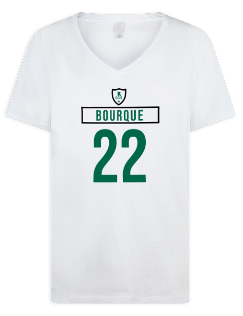 Home Jersey Mavrik Bourque Premium Ladies V-Neck T-Shirt | Swagsta