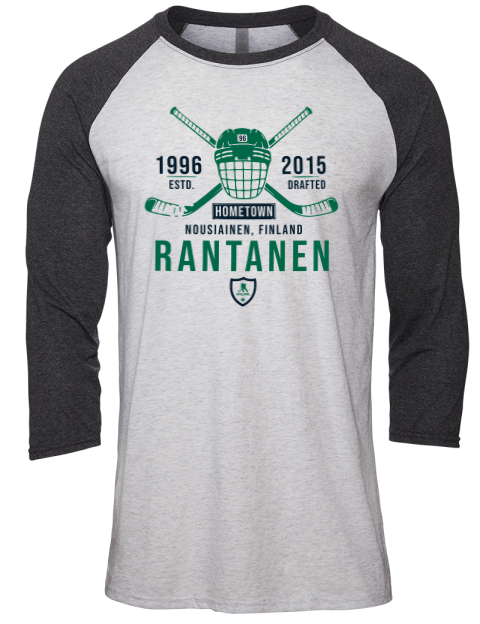 Classic Heritage Mikko Rantanen Unisex Premium Three-Quarter Raglan T-Shirt | Swagsta