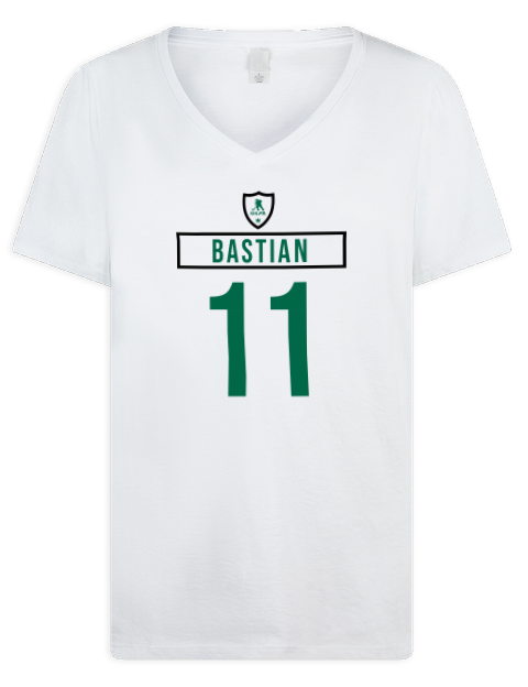 Home Jersey Nathan Bastian Premium Ladies V-Neck T-Shirt | Swagsta