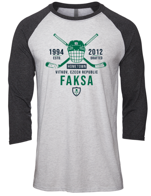 Classic Heritage Radek Faksa Unisex Premium Three-Quarter Raglan T-Shirt | Swagsta
