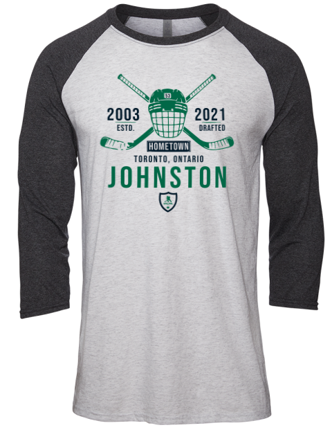 Classic Heritage Wyatt Johnston Unisex Premium Three-Quarter Raglan T-Shirt | Swagsta