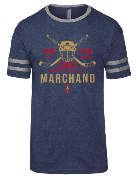 Heritage Brad Marchand Men's Tri-Blend T-Shirt | Swagsta