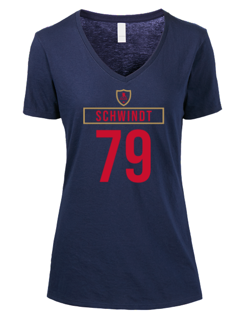 Away Jersey Cole Schwindt Premium Ladies V-Neck T-Shirt | Swagsta