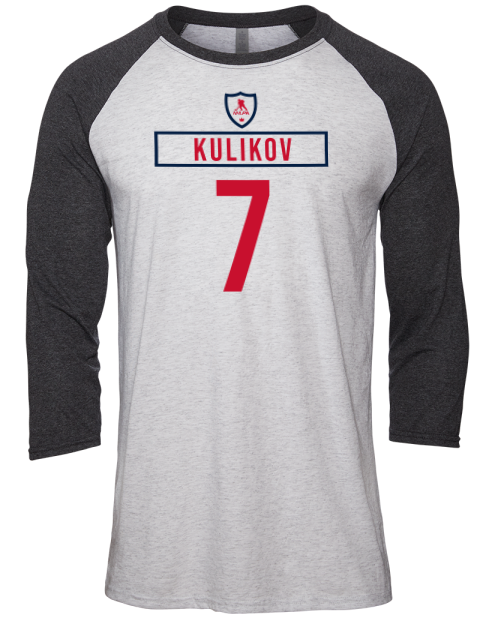 Home Jersey Dmitry Kulikov Unisex Premium Three-Quarter Raglan T-Shirt | Swagsta
