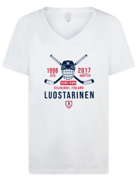 Classic Heritage Eetu Luostarinen Premium Ladies V-Neck T-Shirt | Swagsta