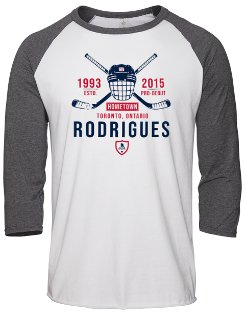 Classic Heritage Evan Rodrigues Unisex Premium Three-Quarter Raglan T-Shirt | Swagsta
