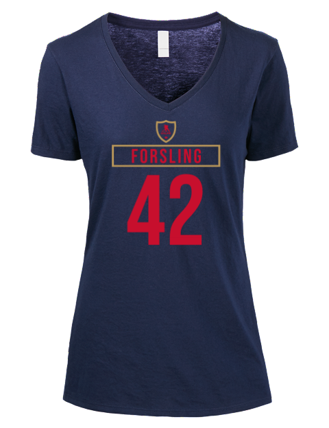 Away Jersey Gustav Forsling Premium Ladies V-Neck T-Shirt | Swagsta