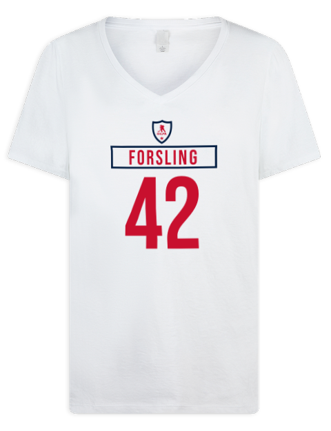 Home Jersey Gustav Forsling Premium Ladies V-Neck T-Shirt | Swagsta