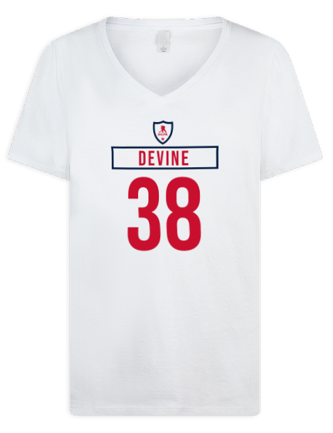Home Jersey Jack Devine Premium Ladies V-Neck T-Shirt | Swagsta