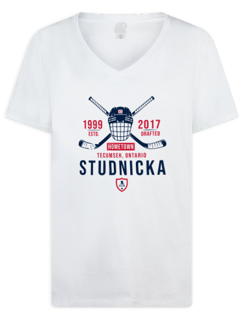 Classic Heritage Jack Studnicka Premium Ladies V-Neck T-Shirt | Swagsta