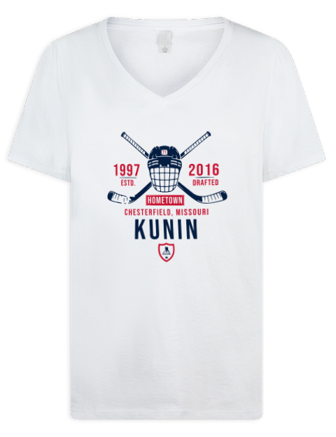 Classic Heritage Luke Kunin Premium Ladies V-Neck T-Shirt | Swagsta
