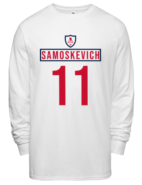 Home Jersey Mackie Samoskevich Men's Long-Sleeve T-Shirt | Swagsta