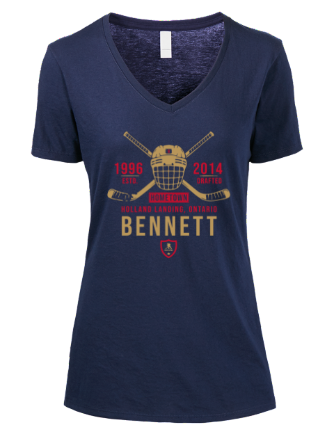 Heritage Sam Bennett Premium Ladies V-Neck T-Shirt | Swagsta