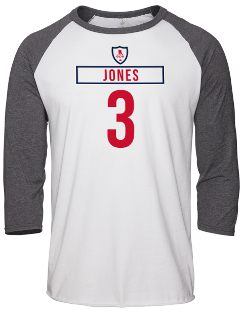 Home Jersey Seth Jones Unisex Premium Three-Quarter Raglan T-Shirt | Swagsta