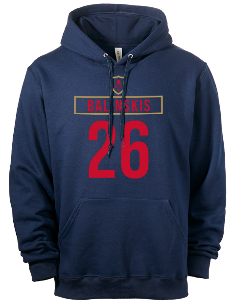 Away Jersey Uvis Balinskis Eco Premium Unisex Hooded Sweatshirt | Swagsta
